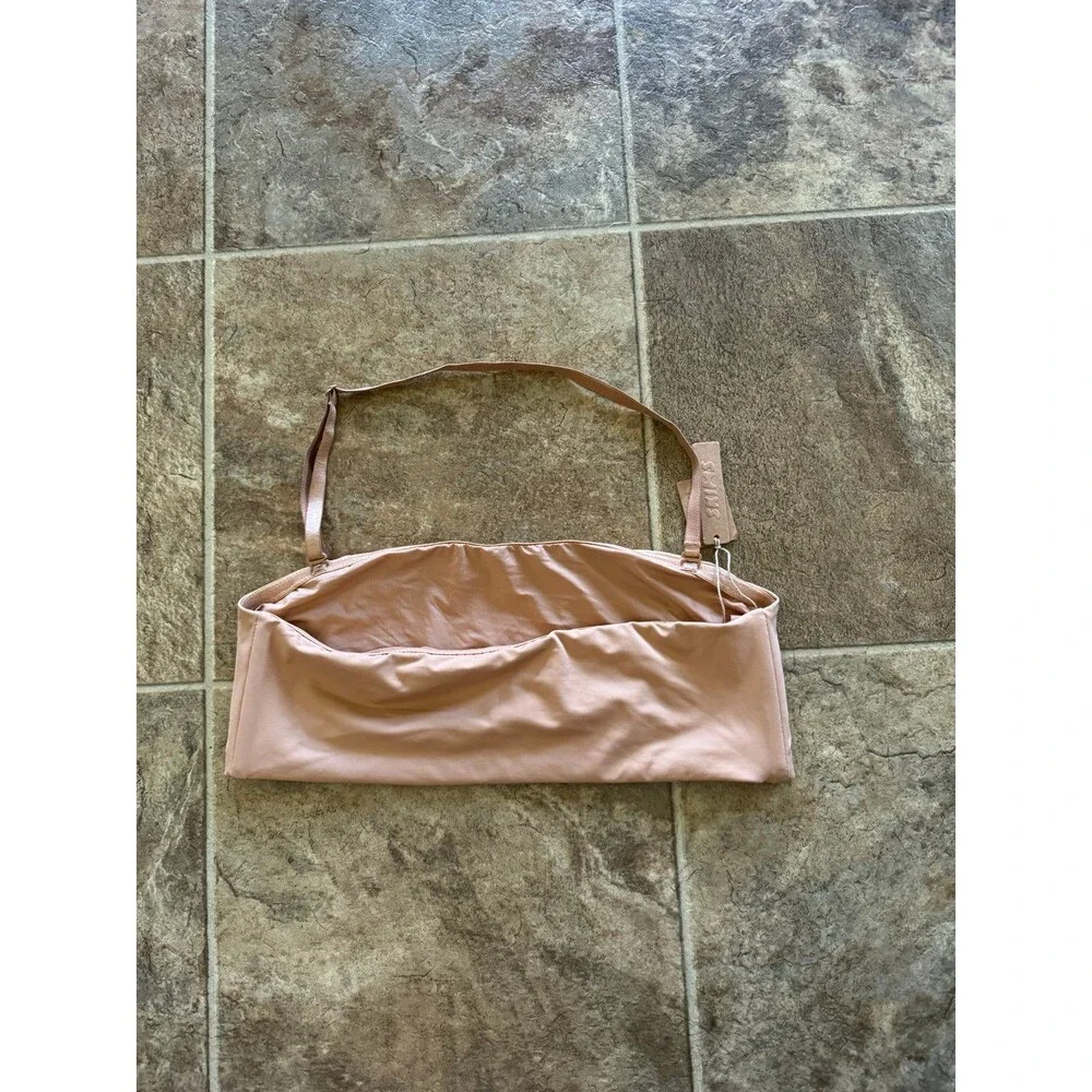 Skims Signature Swim Bandeau Bikini Top Ochre Size Large